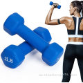 Buntes Gusseisen -Vinyl -beschichtete Neopren -Dumbbell -Set